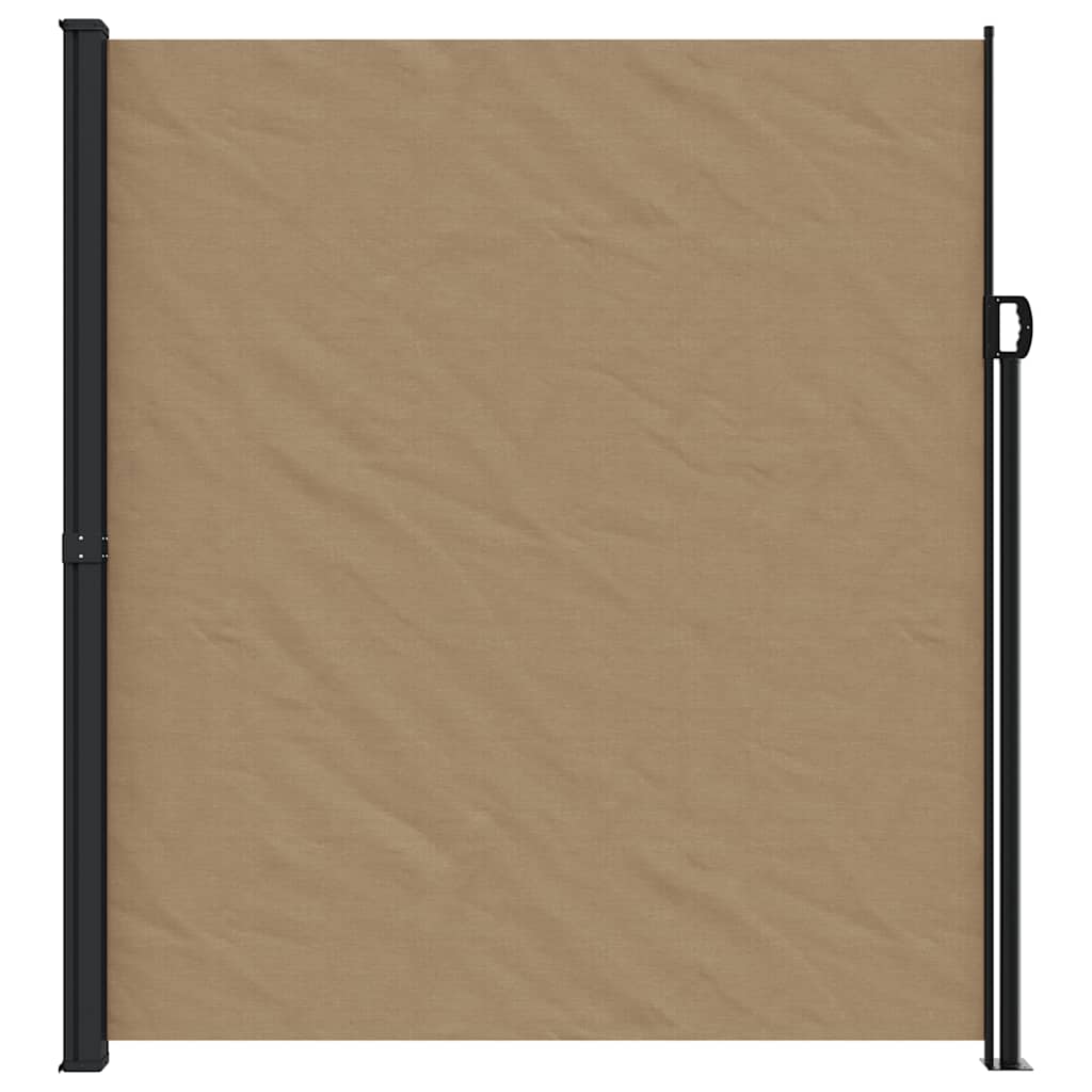 vidaXL Retractable Side Awning Taupe 220x300 cm 3