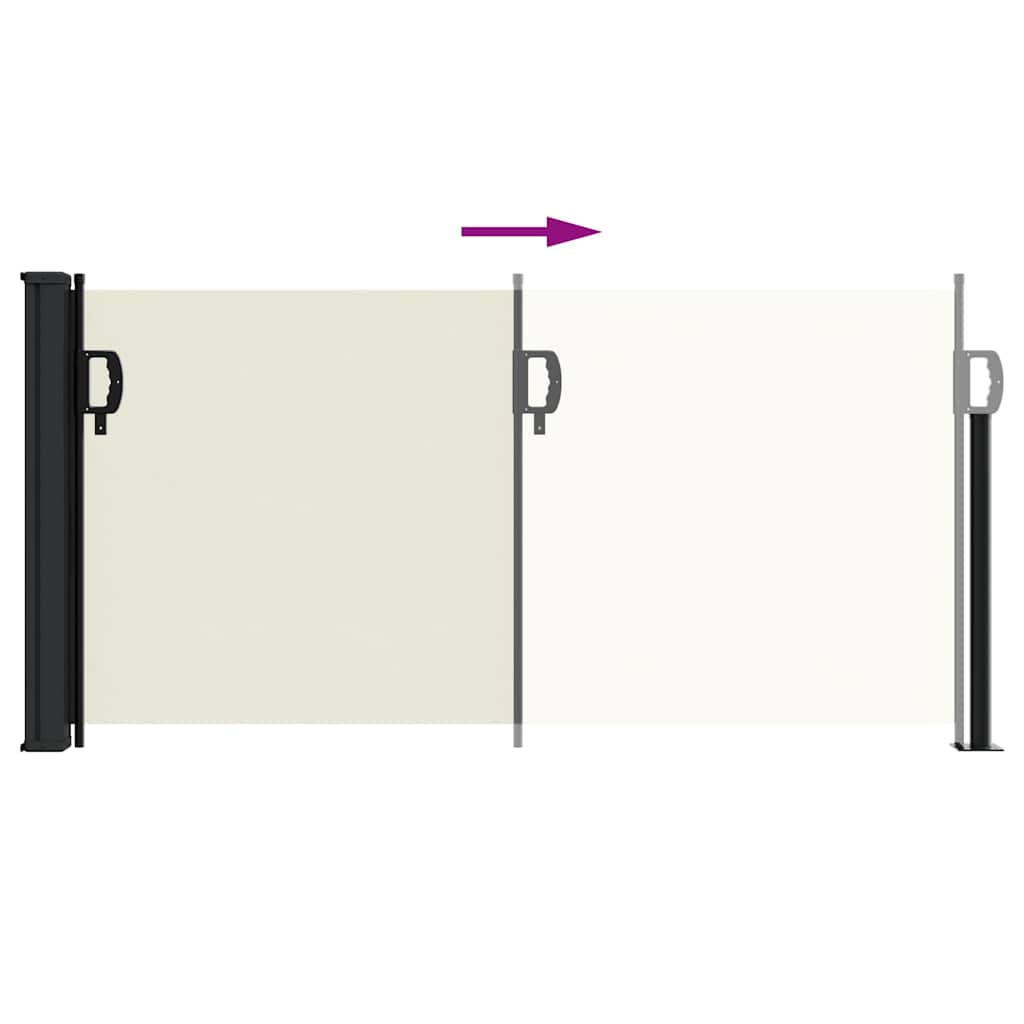 Retractable Side Awning Cream, image 4