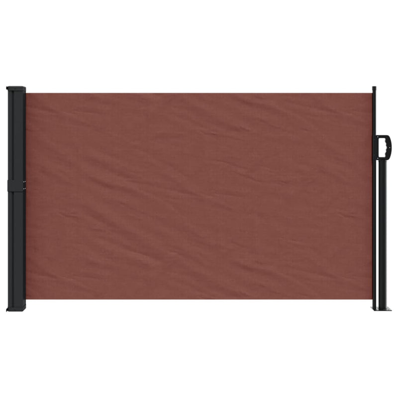 Retractable Side Awning Brown 120x500 cm