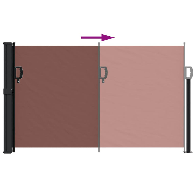 Retractable Side Awning Brown 120x500 cm