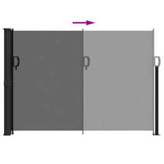 vidaXL Retractable Side Awning Black 140x500 cm 5