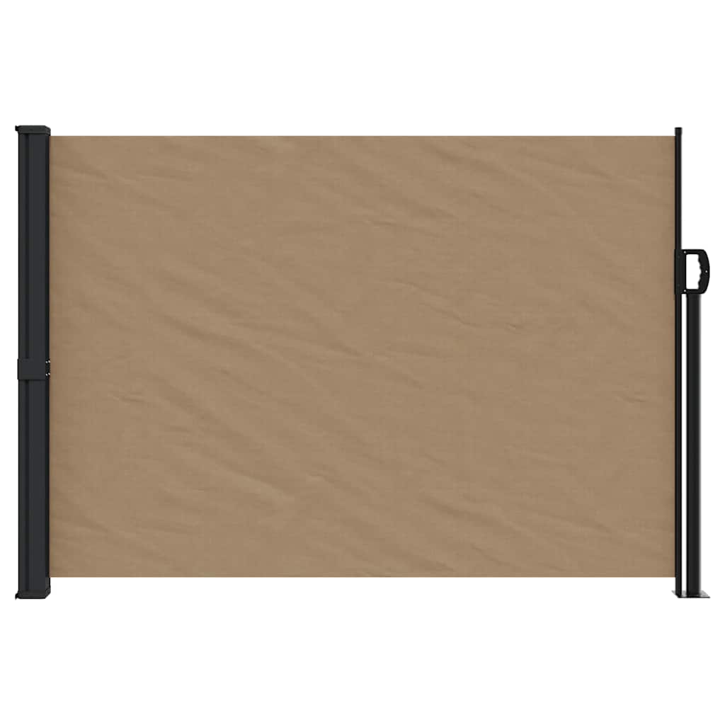 vidaXL Retractable Side Awning Taupe 140x500 cm 3