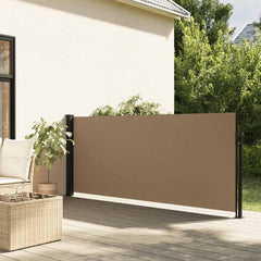 vidaXL Retractable Side Awning Taupe 140x500 cm 1