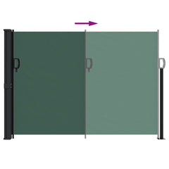 vidaXL Retractable Side Awning Dark Green 140x500 cm 5