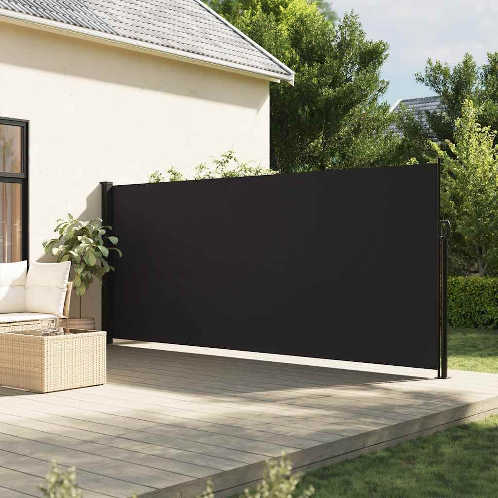 Retractable Side Awning Drop Width Black