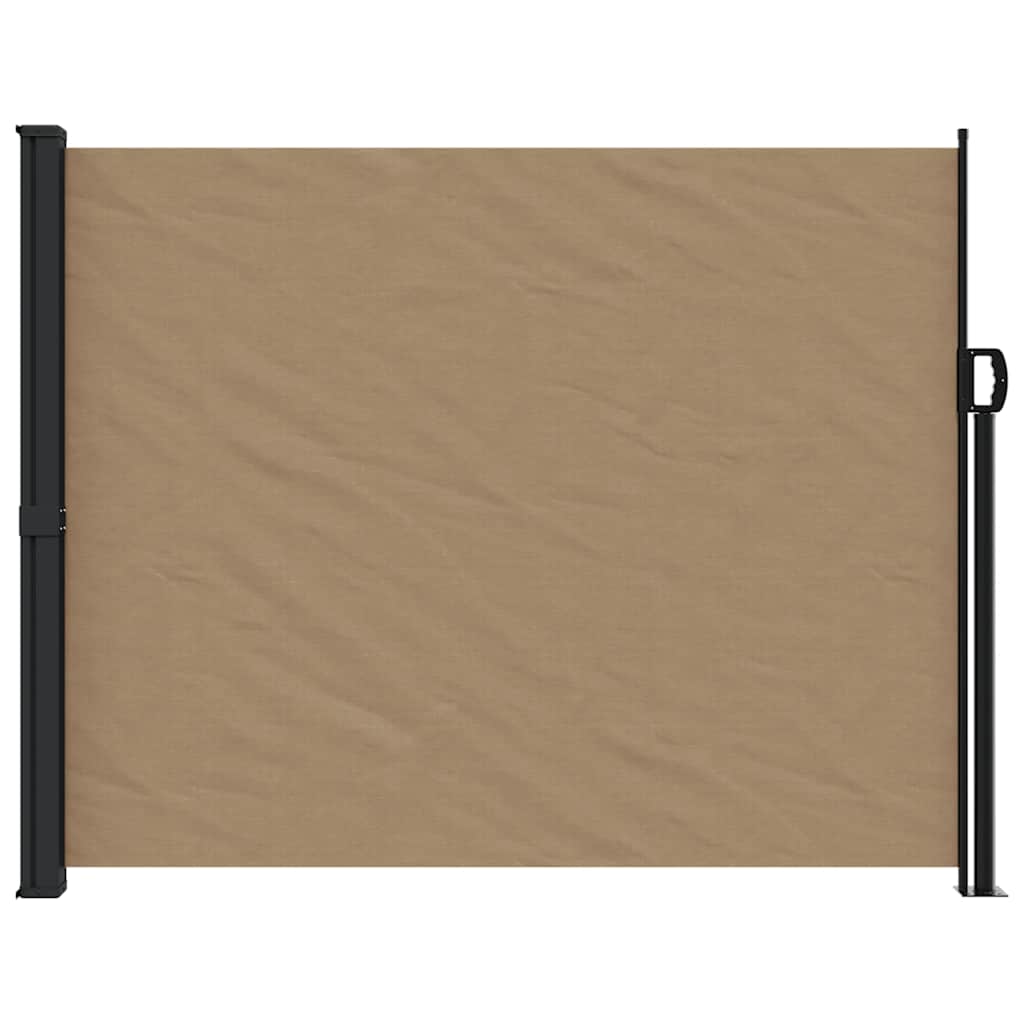 vidaXL Retractable Side Awning Taupe 160x500 cm 3