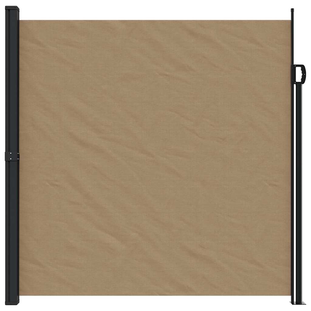 vidaXL Retractable Side Awning Taupe 200x500 cm 3