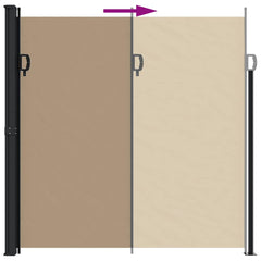 vidaXL Retractable Side Awning Taupe 200x500 cm 5