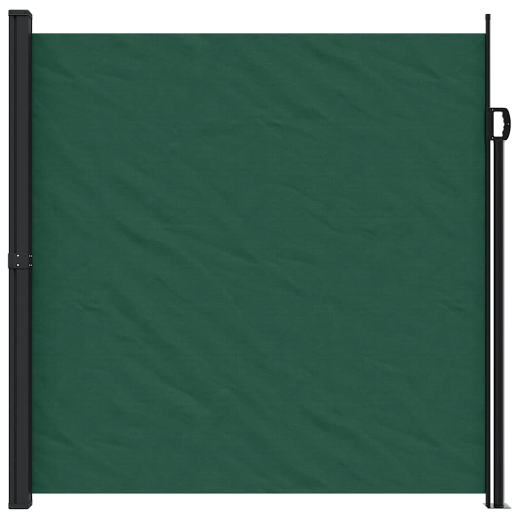 vidaXL Retractable Side Awning Dark Green 200x500 cm 3
