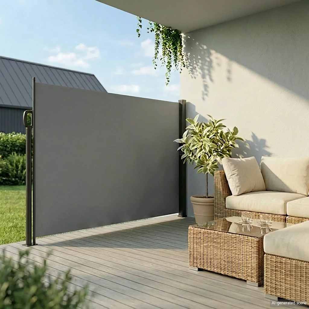 vidaXL Retractable Side Awning Anthracite 200x500 cm 3