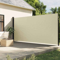 vidaXL Retractable Side Awning Cream 220x500 cm 1
