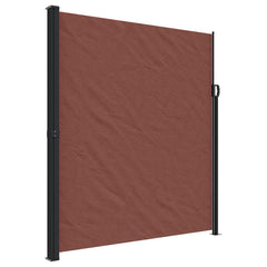 vidaXL Retractable Side Awning Brown 220x500 cm 2