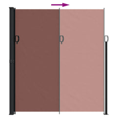 vidaXL Retractable Side Awning Brown 220x500 cm 5