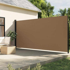 vidaXL Retractable Side Awning Taupe 220x500 cm 1