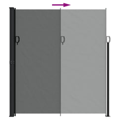 vidaXL Retractable Side Awning Anthracite 220x500 cm 6