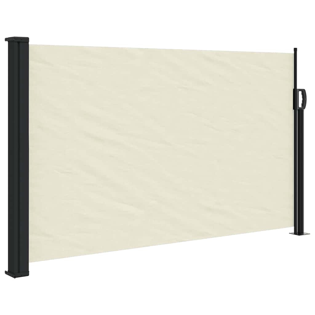 vidaXL Retractable Side Awning Cream 120x600 cm 2