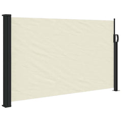 vidaXL Retractable Side Awning Cream 120x600 cm 2