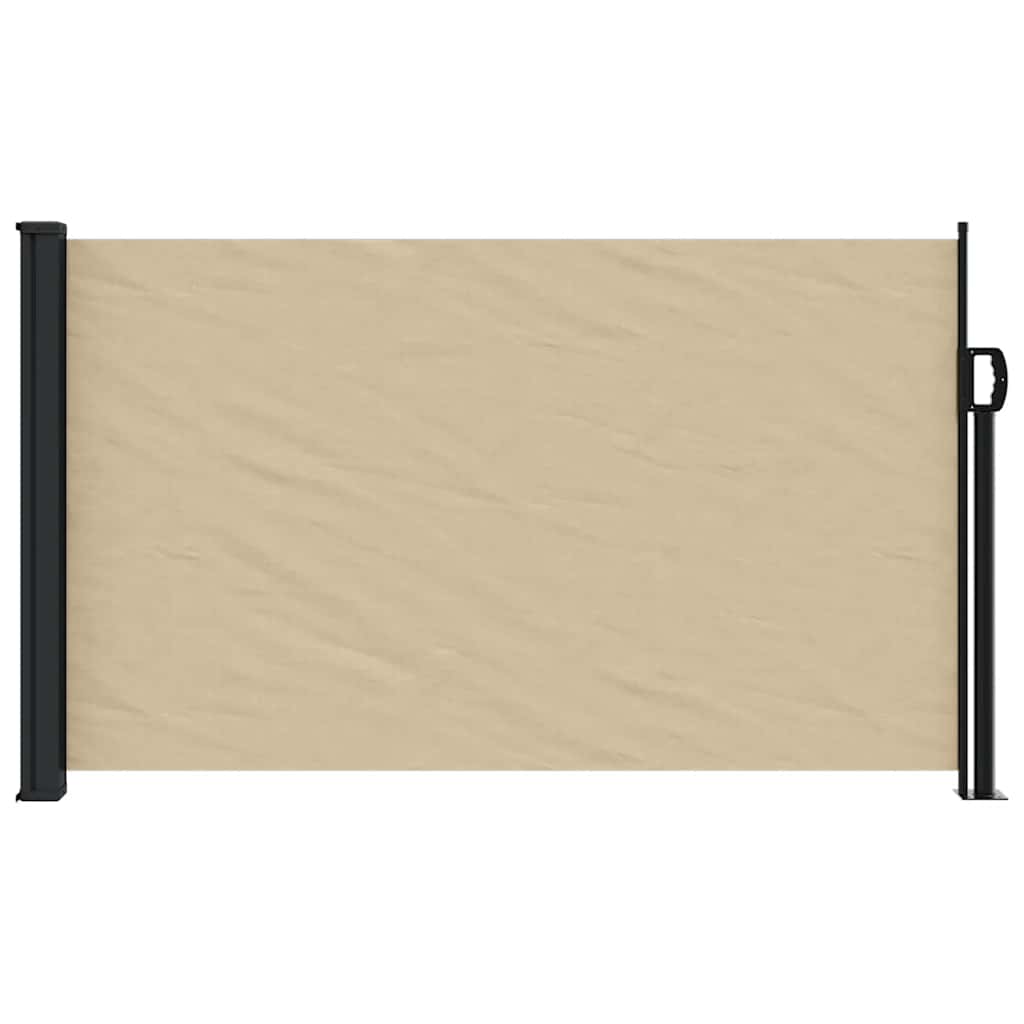 Retractable Side Awning 120x600 cm Drop 600 cm Width 120 cm Beige
