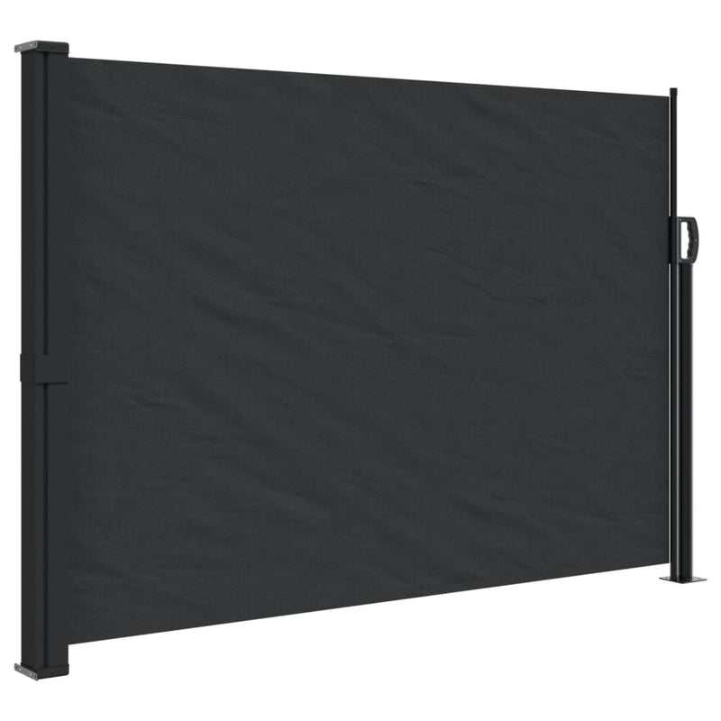 Retractable Side Awning Black 140x600 cm