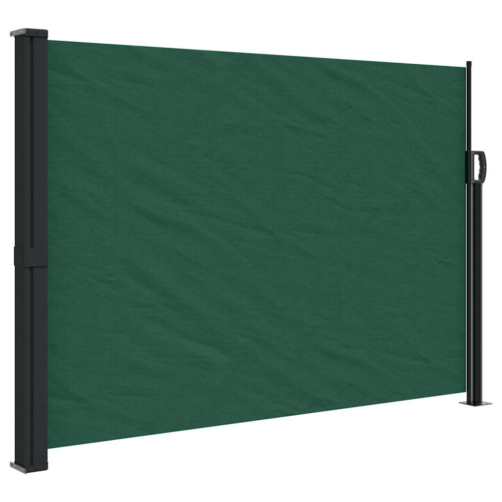 vidaXL Retractable Side Awning Dark Green 140x600 cm 2