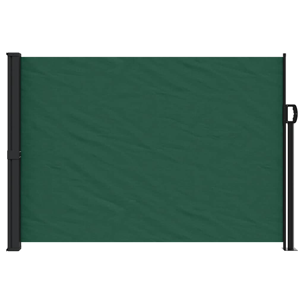 vidaXL Retractable Side Awning Dark Green 140x600 cm 3