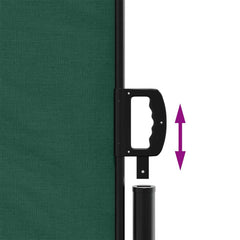 vidaXL Retractable Side Awning Dark Green 140x600 cm 6