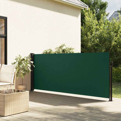 vidaXL Retractable Side Awning Dark Green 140x600 cm 1