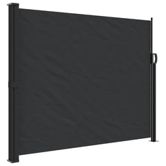 Retractable Side Awning 160x600 cm Drop 600 cm Width 160 cm Black