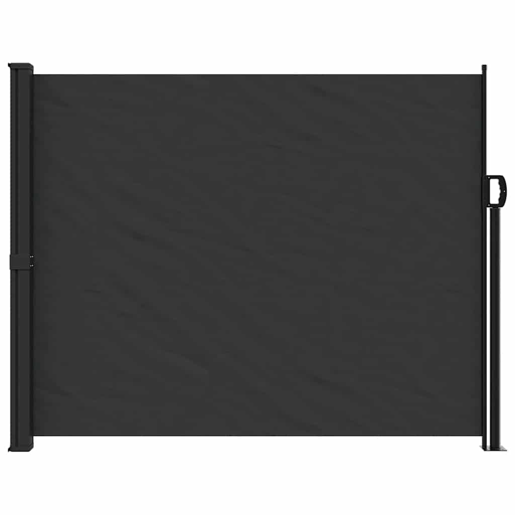 Retractable Side Awning 160x600 cm Drop 600 cm Width 160 cm Black