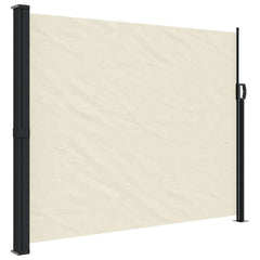 vidaXL Retractable Side Awning Cream 160x600 cm 2