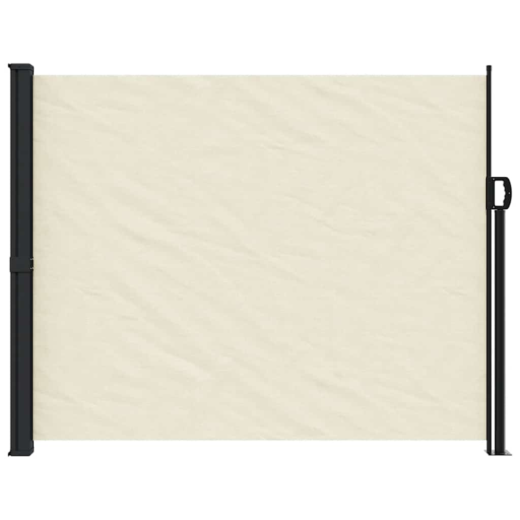 vidaXL Retractable Side Awning Cream 160x600 cm 3
