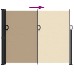 vidaXL Retractable Side Awning Beige 160x600 cm 5
