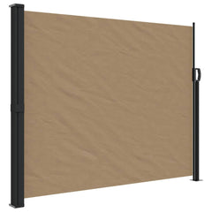 vidaXL Retractable Side Awning Taupe 160x600 cm 2