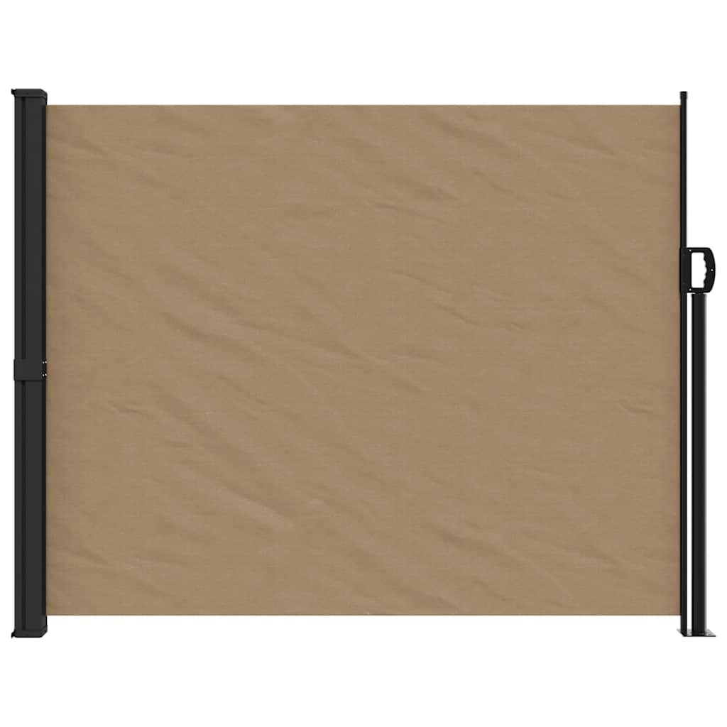 vidaXL Retractable Side Awning Taupe 160x600 cm 3