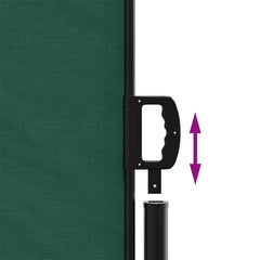 vidaXL Retractable Side Awning Dark Green 160x600 cm 6
