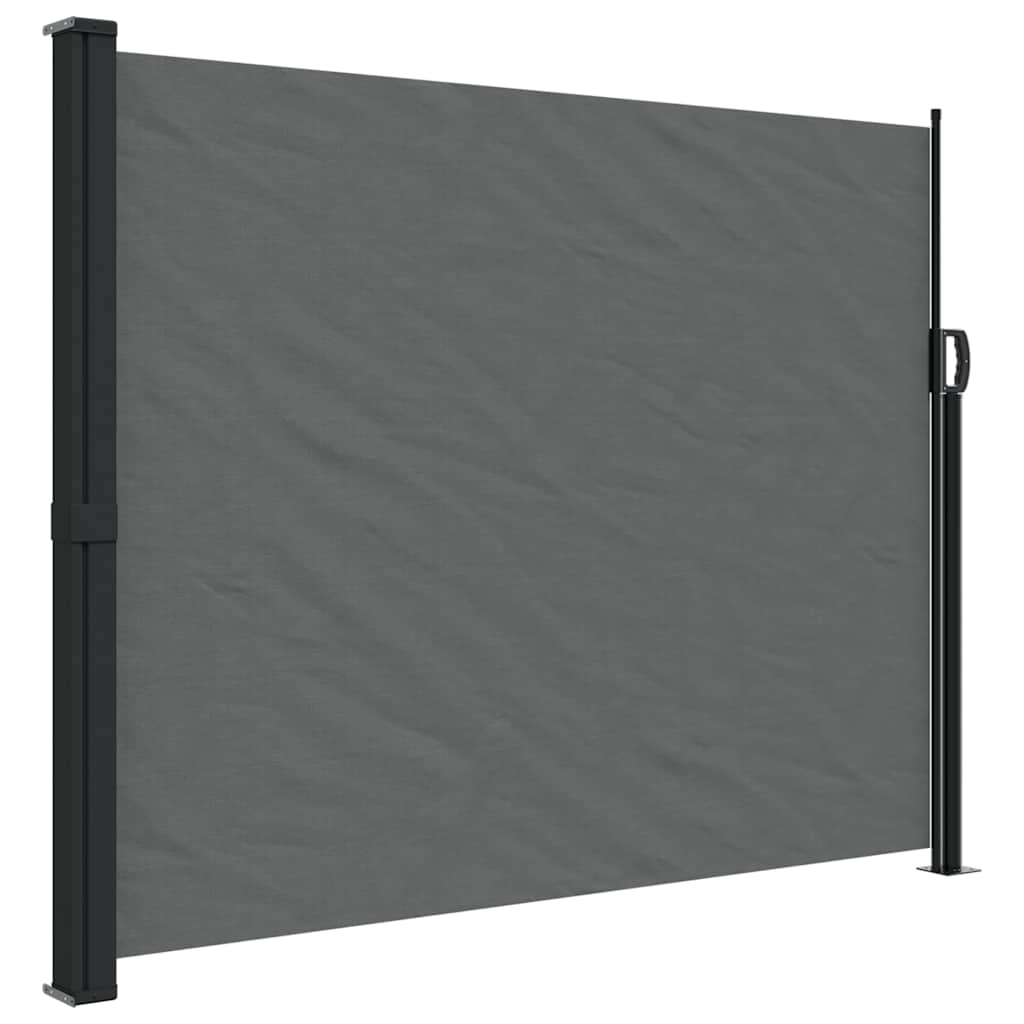 Retractable Side Awning 160x600 cm Drop 600 cm Width 160 cm Anthracite