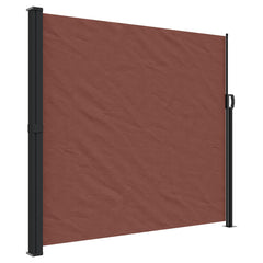 vidaXL Retractable Side Awning Brown 180x600 cm 2