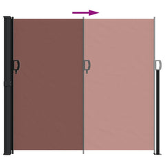 vidaXL Retractable Side Awning Brown 180x600 cm 5