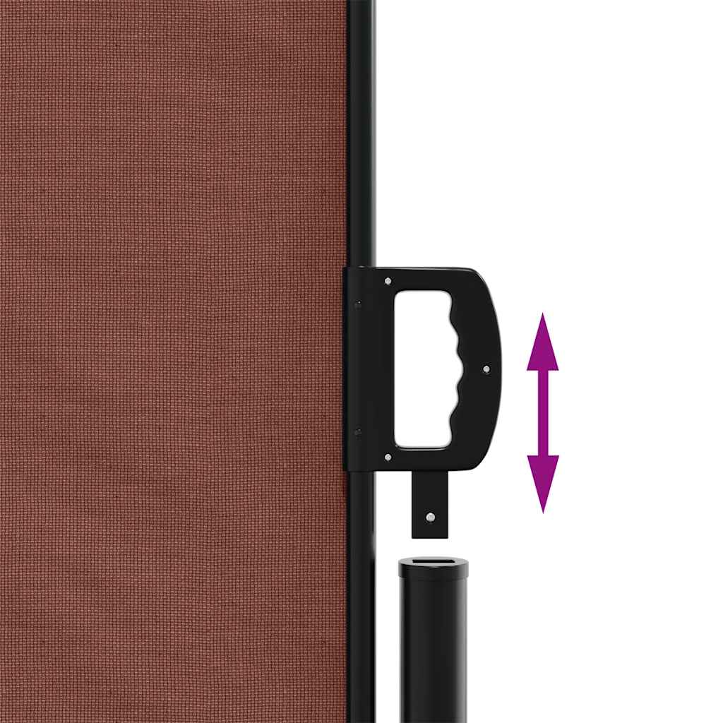 vidaXL Retractable Side Awning Brown 180x600 cm 6