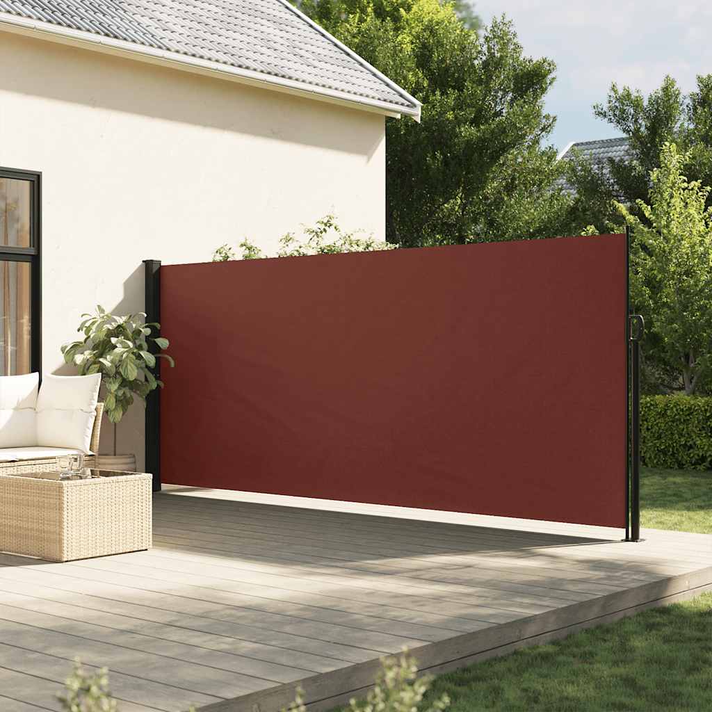 vidaXL Retractable Side Awning Brown 180x600 cm 1