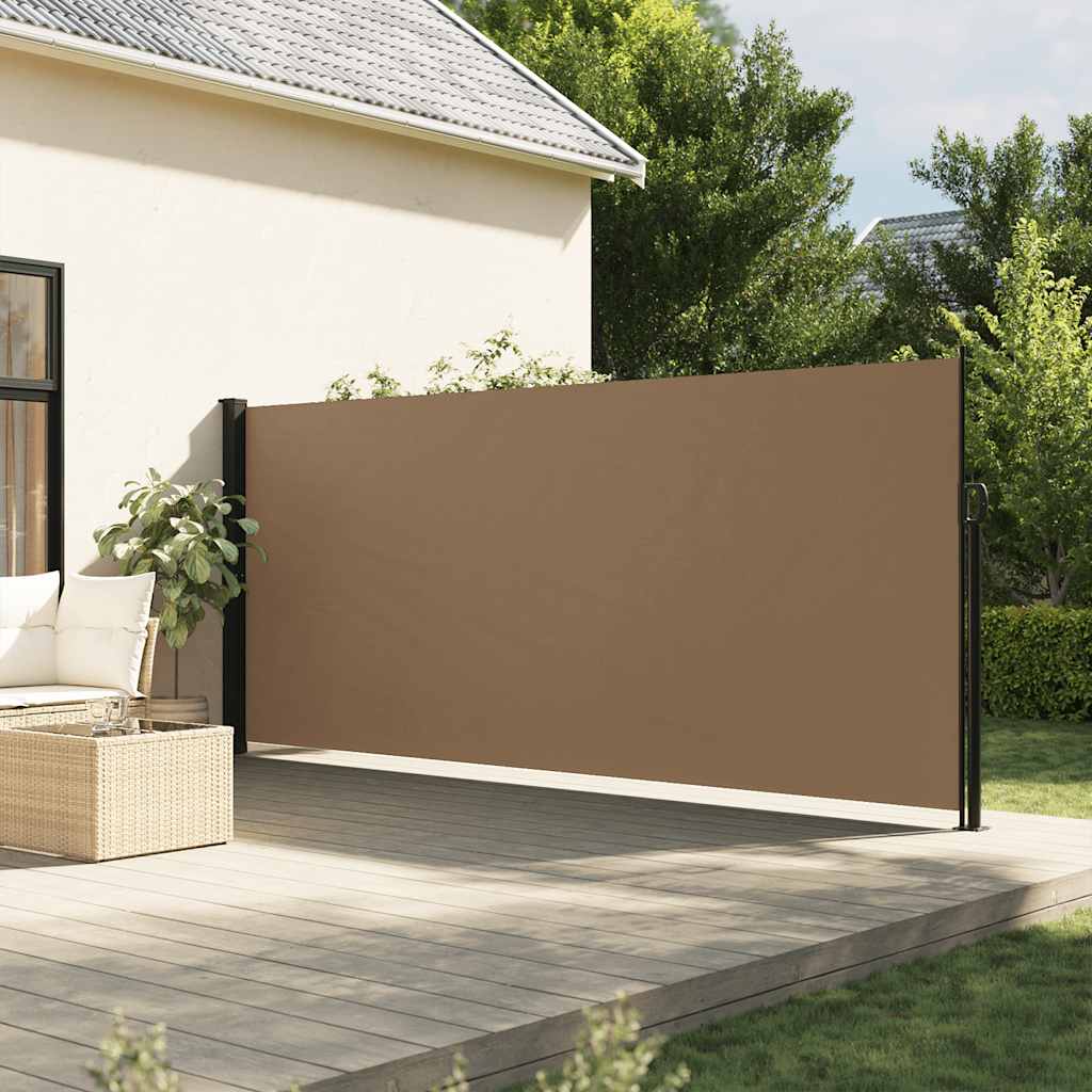 vidaXL Retractable Side Awning Taupe 180x600 cm 1