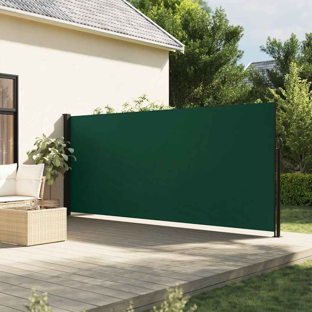vidaXL Retractable Side Awning Dark Green 180x600 cm 1