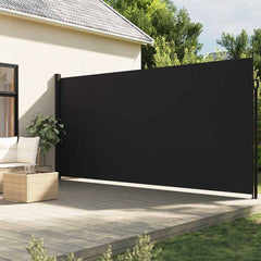 vidaXL Retractable Side Awning Black 200x600 cm 1