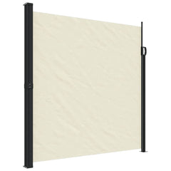 vidaXL Retractable Side Awning Cream 200x600 cm 2