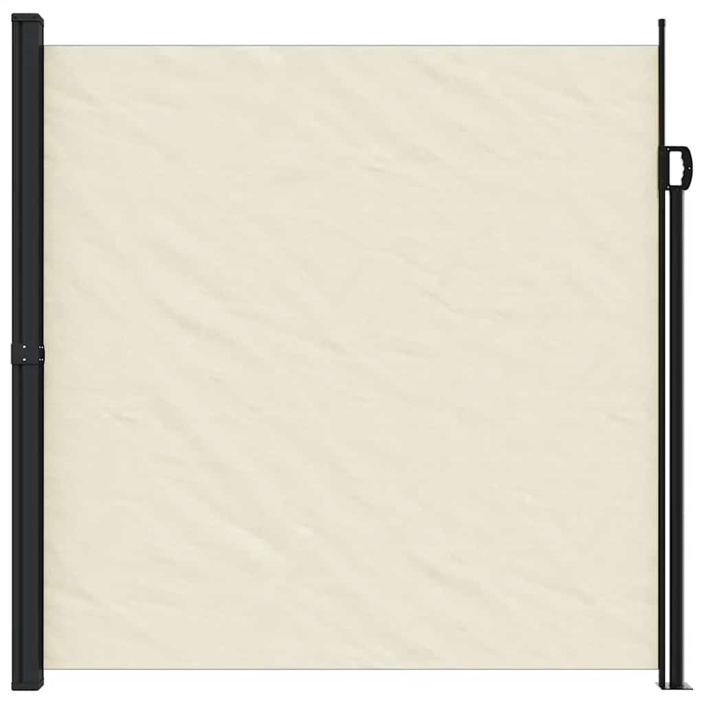 vidaXL Retractable Side Awning Cream 200x600 cm 3