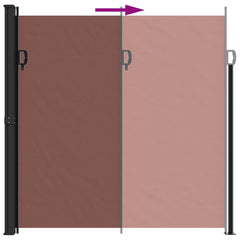 vidaXL Retractable Side Awning Brown 200x600 cm 5