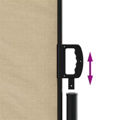 vidaXL Retractable Side Awning Beige 200x600 cm 6