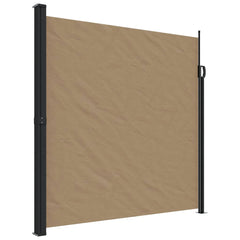 vidaXL Retractable Side Awning Taupe 200x600 cm 2