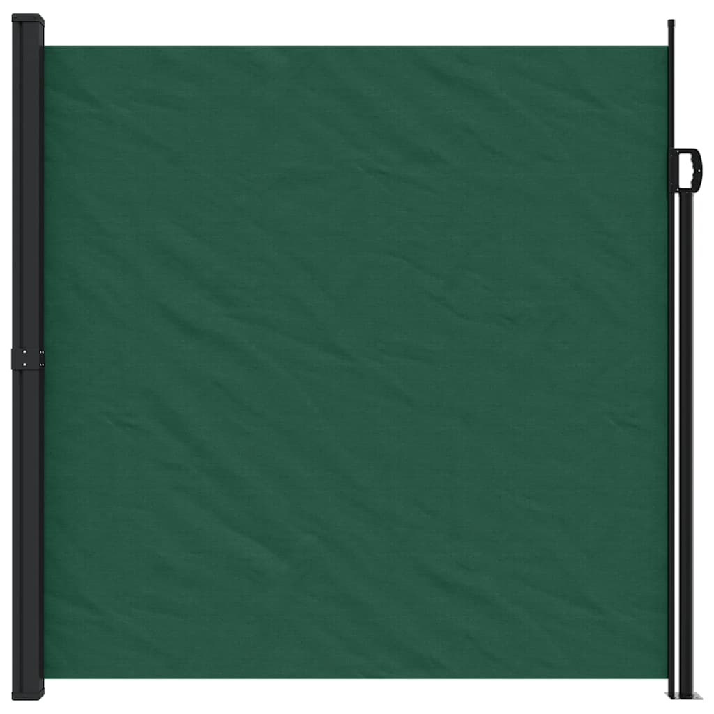 vidaXL Retractable Side Awning Dark Green 200x600 cm 3