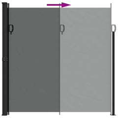 vidaXL Retractable Side Awning Black 220x600 cm 5